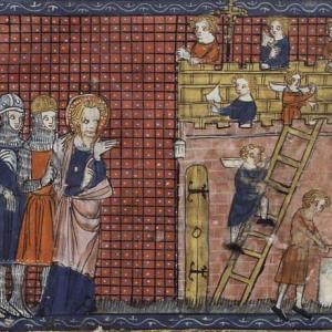 Saint Valentine of Terni and his disciples. France, Paris, 14th century via Wiki Commons, http://bit.ly/deGE9S Saint Valentine of Terni and his disciples. Via http://bit.ly/deGE9S
