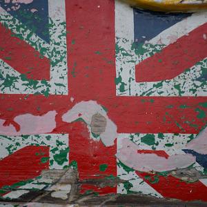 Union Jack mural in disrepair. Image via http://bit.ly/wLwse2. Union Jack mural in disrepair. Image via http://bit.ly/wLwse2.