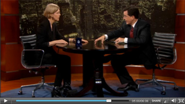 100506-elizabeth-warren-stephen-colbert-video